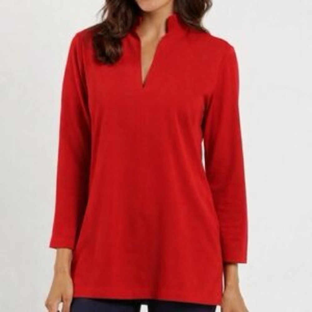 Jude Connally red‎ tunic top size xs NWT
